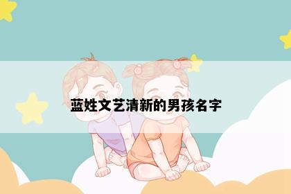 蓝姓文艺清新的男孩名字