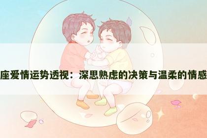 摩羯座爱情运势透视：深思熟虑的决策与温柔的情感释放