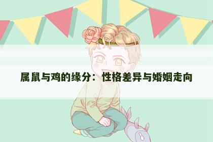 属鼠与鸡的缘分：性格差异与婚姻走向