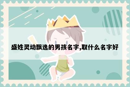 盛姓灵动飘逸的男孩名字,取什么名字好