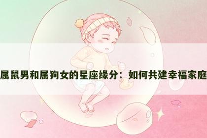 属鼠男和属狗女的星座缘分：如何共建幸福家庭