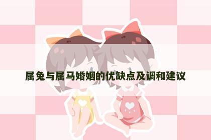 属兔与属马婚姻的优缺点及调和建议