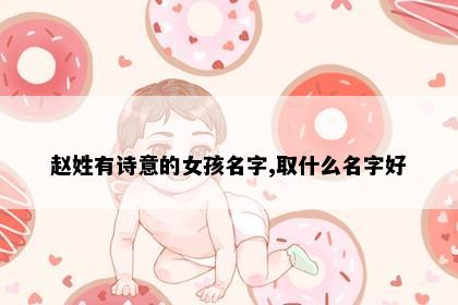 赵姓有诗意的女孩名字,取什么名字好