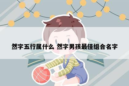 然字五行属什么 然字男孩最佳组合名字