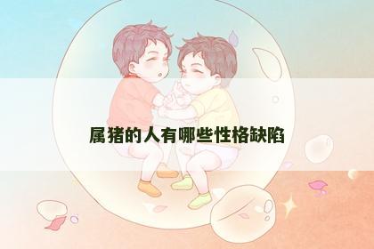 属猪的人有哪些性格缺陷