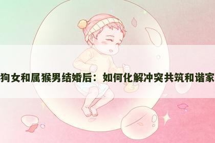 属狗女和属猴男结婚后：如何化解冲突共筑和谐家庭