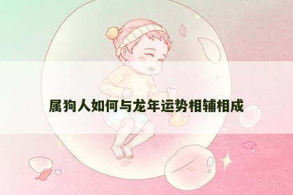 属狗人如何与龙年运势相辅相成