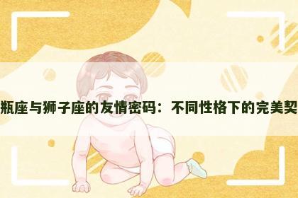水瓶座与狮子座的友情密码：不同性格下的完美契合