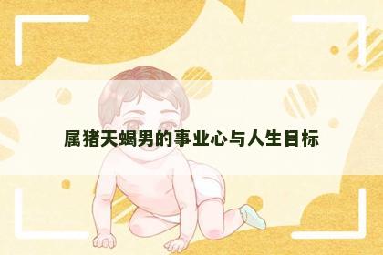 属猪天蝎男的事业心与人生目标