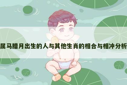属马腊月出生的人与其他生肖的相合与相冲分析