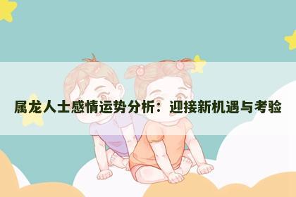 属龙人士感情运势分析：迎接新机遇与考验