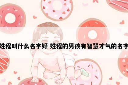 姓程叫什么名字好 姓程的男孩有智慧才气的名字