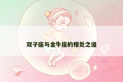 双子座与金牛座的相处之道