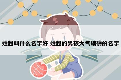 姓赵叫什么名字好 姓赵的男孩大气磅礴的名字