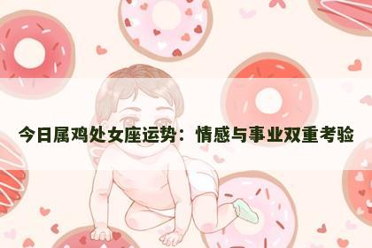 今日属鸡处女座运势：情感与事业双重考验