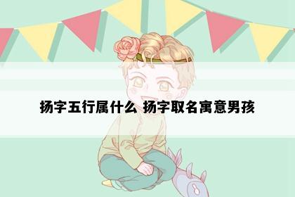 扬字五行属什么 扬字取名寓意男孩