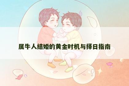 属牛人结婚的黄金时机与择日指南
