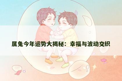 属兔今年运势大揭秘：幸福与波动交织