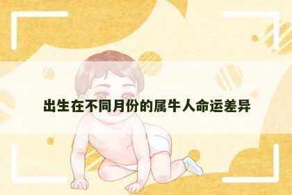 出生在不同月份的属牛人命运差异