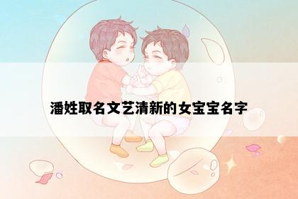 潘姓取名文艺清新的女宝宝名字