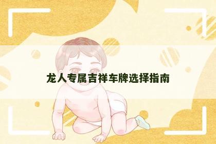 龙人专属吉祥车牌选择指南