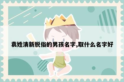 袁姓清新脱俗的男孩名字,取什么名字好