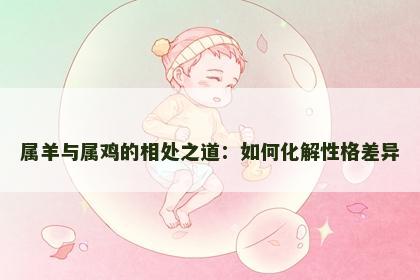 属羊与属鸡的相处之道：如何化解性格差异