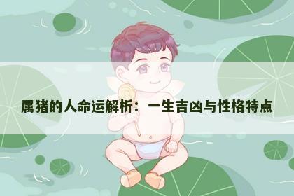 属猪的人命运解析：一生吉凶与性格特点