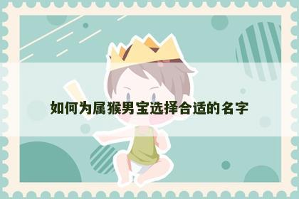 如何为属猴男宝选择合适的名字