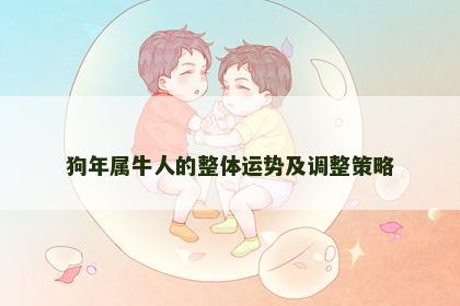 狗年属牛人的整体运势及调整策略