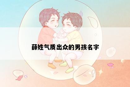 薛姓气质出众的男孩名字