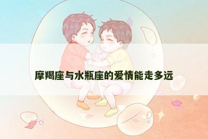 摩羯座与水瓶座的爱情能走多远