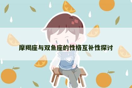 摩羯座与双鱼座的性格互补性探讨
