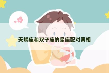 天蝎座和双子座的星座配对真相