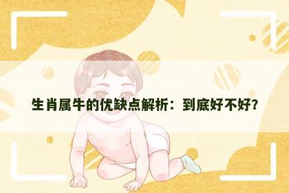 生肖属牛的优缺点解析：到底好不好？