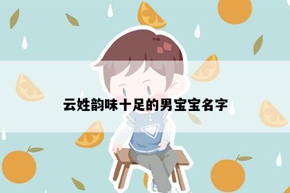 云姓韵味十足的男宝宝名字