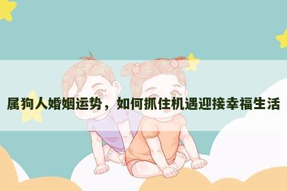 属狗人婚姻运势，如何抓住机遇迎接幸福生活