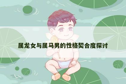 属龙女与属马男的性格契合度探讨