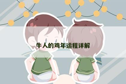 牛人的鸡年运程详解