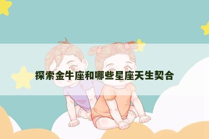 探索金牛座和哪些星座天生契合