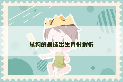属狗的最佳出生月份解析