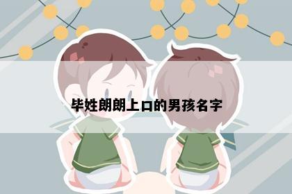 毕姓朗朗上口的男孩名字