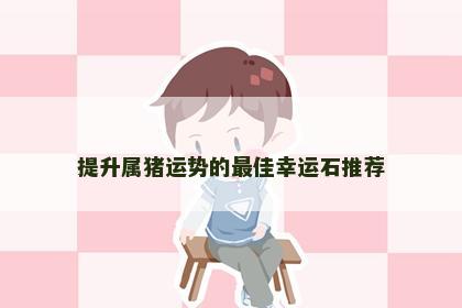 提升属猪运势的最佳幸运石推荐