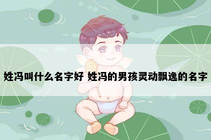 姓冯叫什么名字好 姓冯的男孩灵动飘逸的名字
