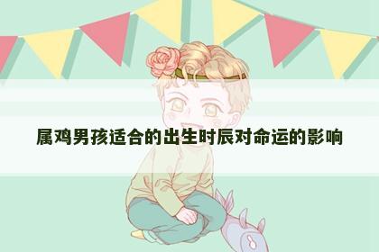 属鸡男孩适合的出生时辰对命运的影响
