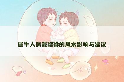 属牛人佩戴貔貅的风水影响与建议
