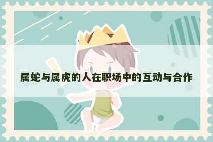 属蛇与属虎的人在职场中的互动与合作