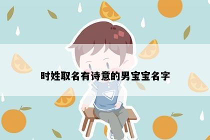 时姓取名有诗意的男宝宝名字