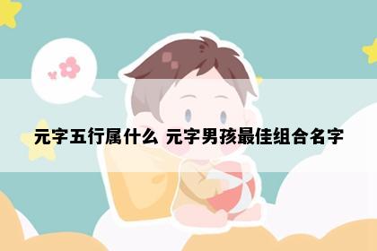 元字五行属什么 元字男孩最佳组合名字