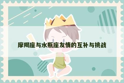 摩羯座与水瓶座友情的互补与挑战